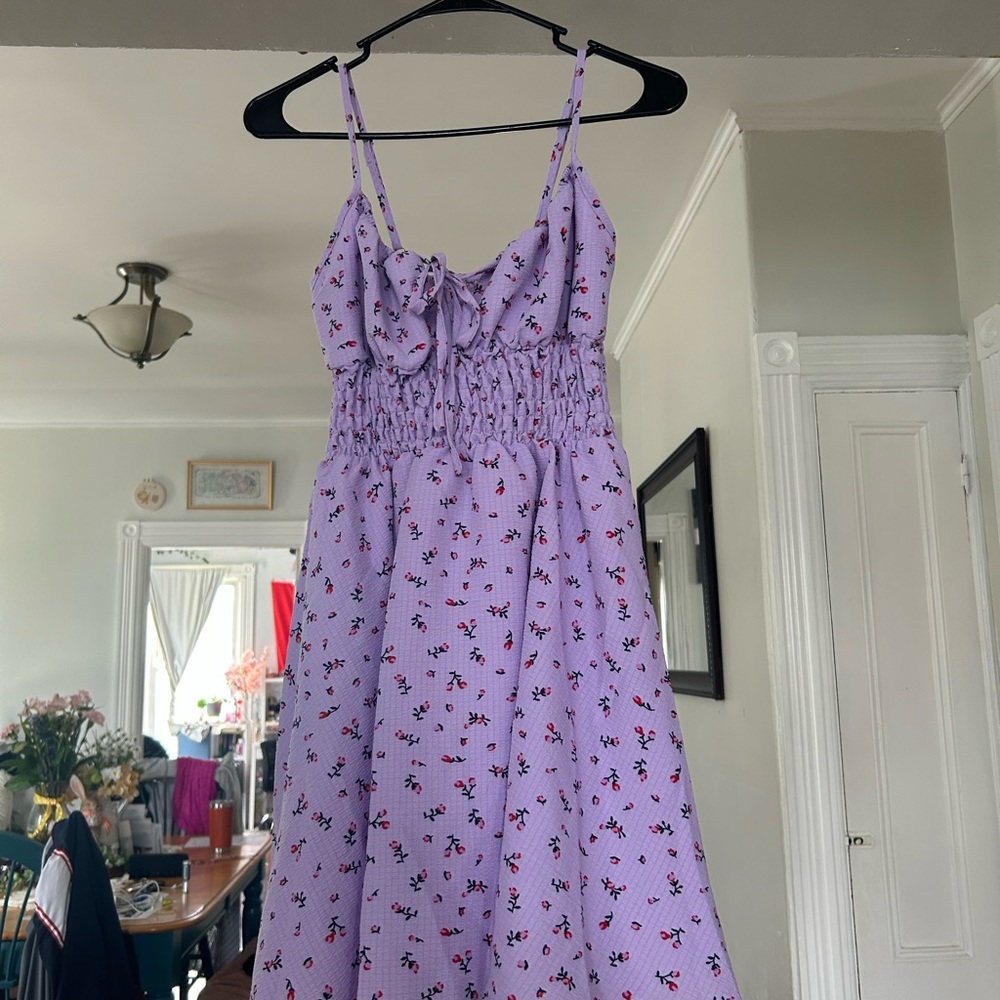 SHEIN Lavender Floral Summer Dress